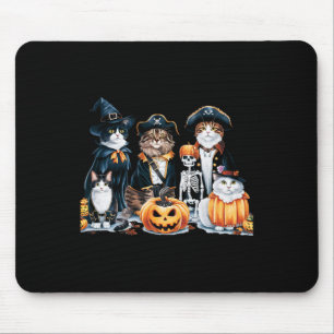 Katzen in Kostümen Herbst Halloween T-Shirt Spaß K Mousepad