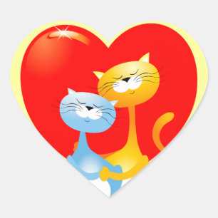 Katzen in Liebe, Aufkleber
