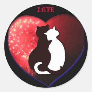 Katzen in Liebe, Aufkleber