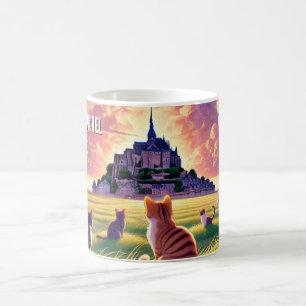 Katzen in Mont Saint-Michel Frankreich Kaffeetasse
