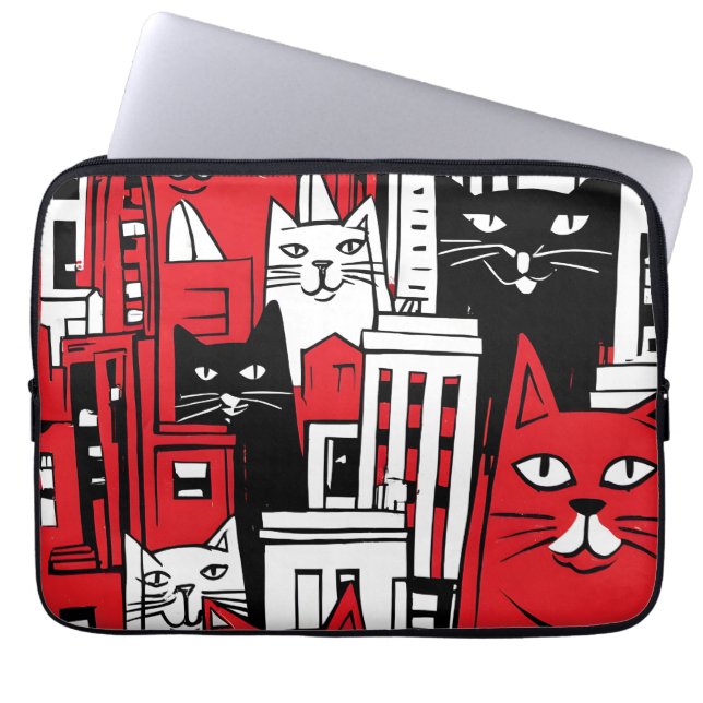 Katzen in New York Laptopschutzhülle (Vorderseite)