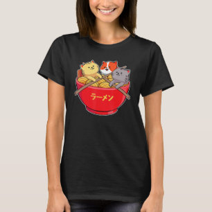 Katzen Japanisch Food Ramen Noodles Soup Lover T-Shirt