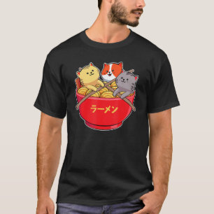 Katzen Japanisch Food Ramen Noodles Soup Lover T-Shirt
