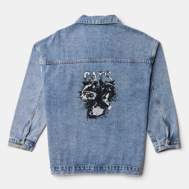 KATZEN JEANSJACKE (Rückseite)