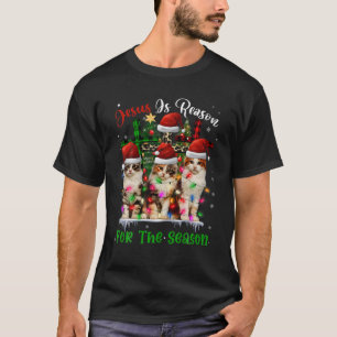 Katzen Jesus ist Grund für die Weihnachtsfeier häs T-Shirt