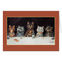 KATZEN-JUNGGESELLE-PARTY, Vintager Louis Wain