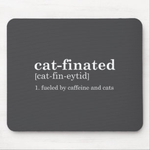 Katzen- & Kaffee-Liebhaber Lustiger Kaffeinspruch Mousepad