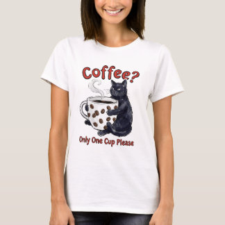 Katzen Kaffee Liebhaber Sarkasmus T-Shirt
