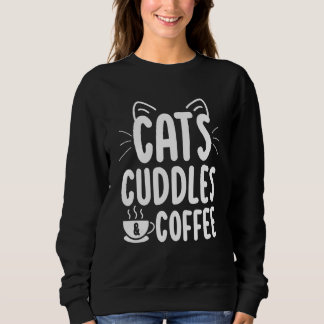 Katzen Kaffee   Süße Katze   Kätzchen Mama Papa Sweatshirt