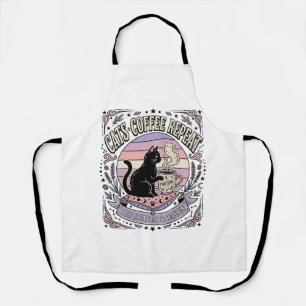 Katzen Kaffee Wiederholung Katze Tee Blätter Kaffe Schürze