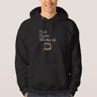 Katzen Kaffee Wochenenden Frauen Barista Koffein E Hoodie