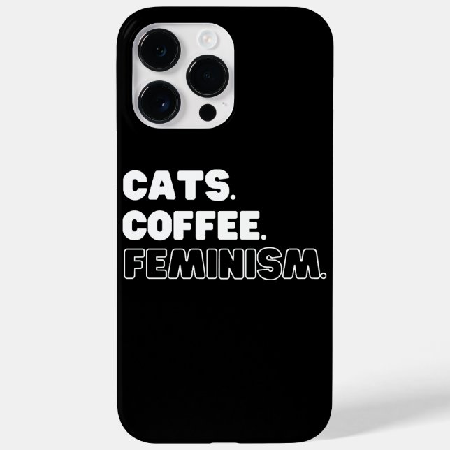 Katzen Kaffeefeminismus Case-Mate iPhone Hülle (Rückseite)