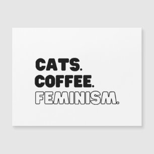 Katzen Kaffeefeminismus Magnetkarte