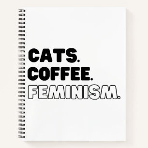 Katzen Kaffeefeminismus Notizbuch