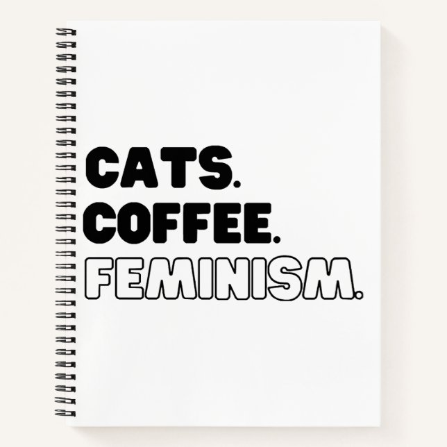 Katzen Kaffeefeminismus Notizbuch (Vorderseite)