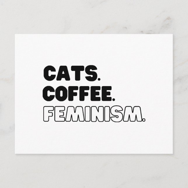 Katzen Kaffeefeminismus Postkarte (Vorderseite)