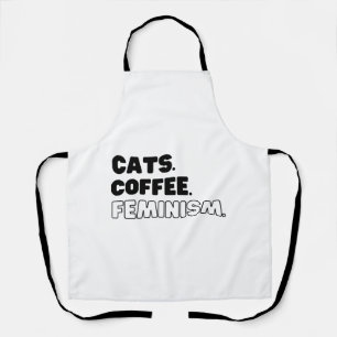 Katzen Kaffeefeminismus Schürze