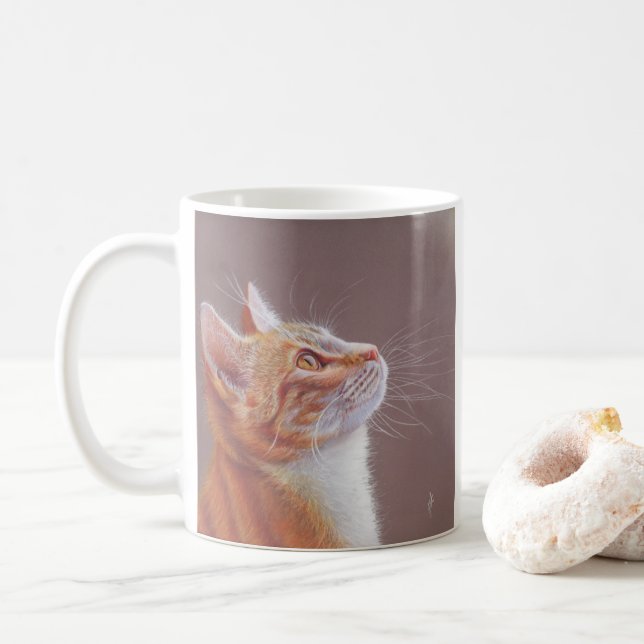 Katzen-Kaffeetasse oder Teetasse (Mit Donut)