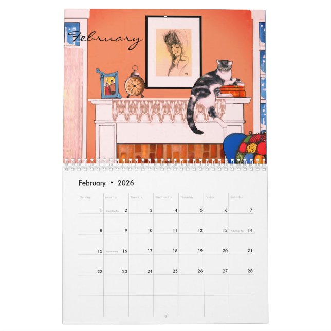 Katzen-Kalender 2019 durch Künstler Kalender (Feb 2026)
