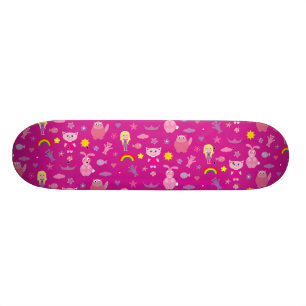 Katzen-Kaninchen-Regenbogen u. niedliches Material Skateboard