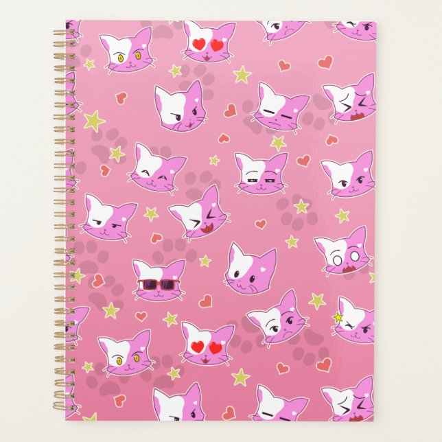 Katzen - Kätzchen - Comickatzen Muster  Planer (Vorderseite)