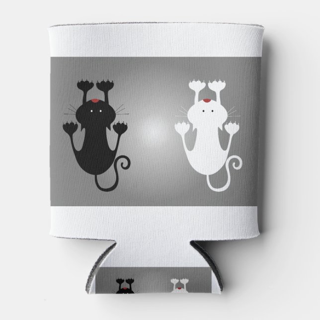 Katzen Kätzchen die Krüge Kätzchen Weiße Katze Dosenkühler (Vorderseite)