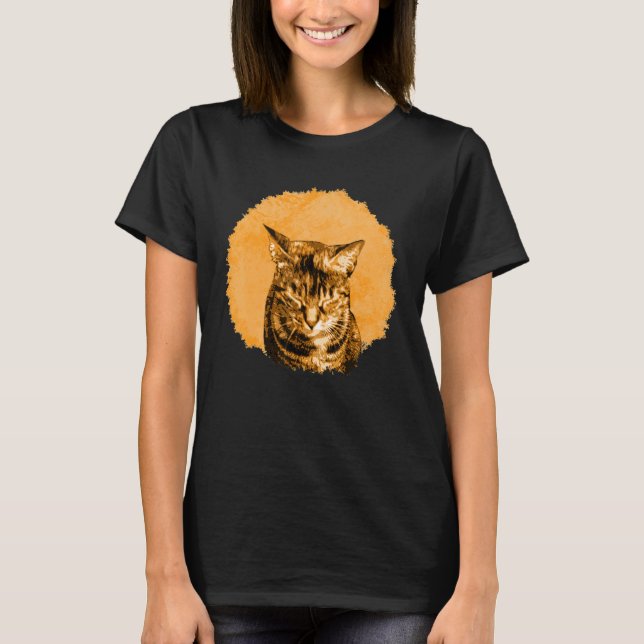 Katzen Kätzchen Kätzchen Meow Tiger Popart 1 T-Shirt (Vorderseite)