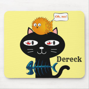 Katzen Kätzchen Maus Pad! Fischknochen Mousepad