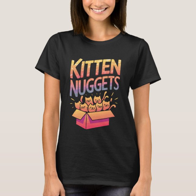 Katzen-Kätzchen-Nuggets T-Shirt (Vorderseite)