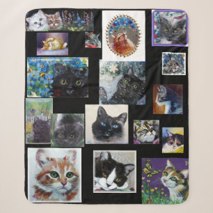 Katzen Kätzchen schwarz Sherpadecke