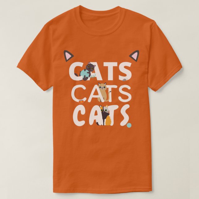 Katzen Katzen Katzen 4 T-Shirt (Design vorne)