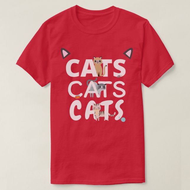 Katzen Katzen Katzen 5 T-Shirt (Design vorne)