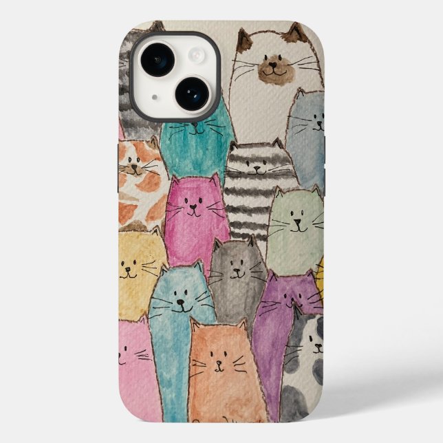 Katzen! Katzen! Katzen! Case-Mate iPhone Hülle (Rückseite)