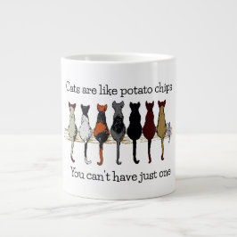 Katzen, Katzen, Katzen und eine Kitten-Riesen-Kaff Jumbo-Tasse