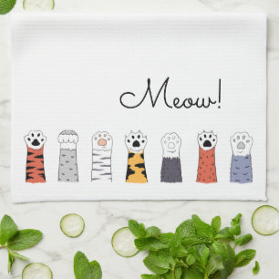 Katzen Katzenpaws Black Meow Pet Liebhaber Geschirrtuch