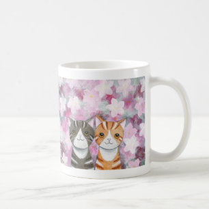 Katzen-Kirschblüten-Tasseniedliche Kaffeetasse
