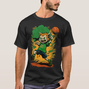 Katzen Kobold Basketball St. Patricks Day Sport T-Shirt