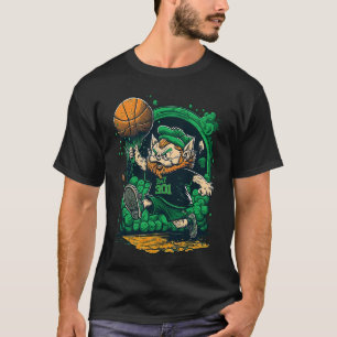 Katzen Kobold Basketball St. Patrick's Day Sport T-Shirt