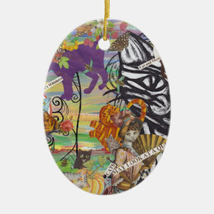 Katzen können eine Königin Onament betrachten Keramik Ornament