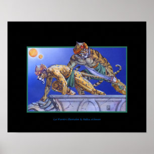 Katzen-Kriegers-Plakat Poster