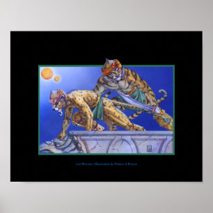 Katzen-Kriegers-Plakat Poster