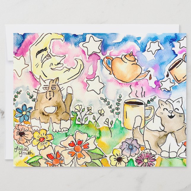 Katzen-Kunstdruck (Vorderseite)