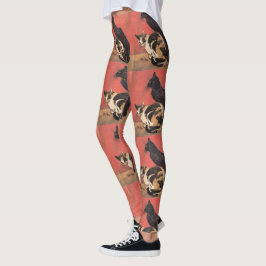 Katzen, Kunstmalerei von Theophile Steinlen Leggings