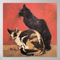 Katzen, Kunstmalerei von Theophile Steinlen