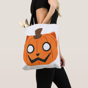 Katzen-Kürbis-Jack-O-Lantern-Halloween-Tasche