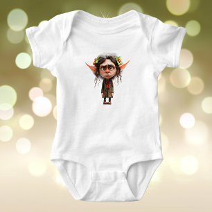 Katzen-Lady-Weihnachtself-Baby-Bodyanzug Baby Strampler