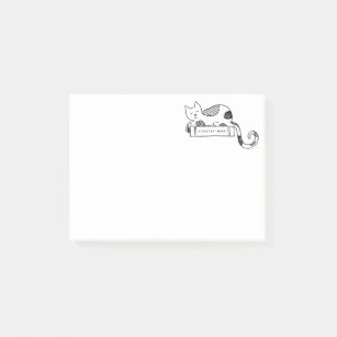 Katzen-Laib auf personalisierten Post-it Klebezettel