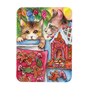 Katzen & Lebkuchen Cookies Magnet