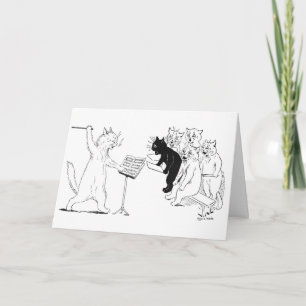 Katzen-Leitchor Vintager Louis Wain Karte