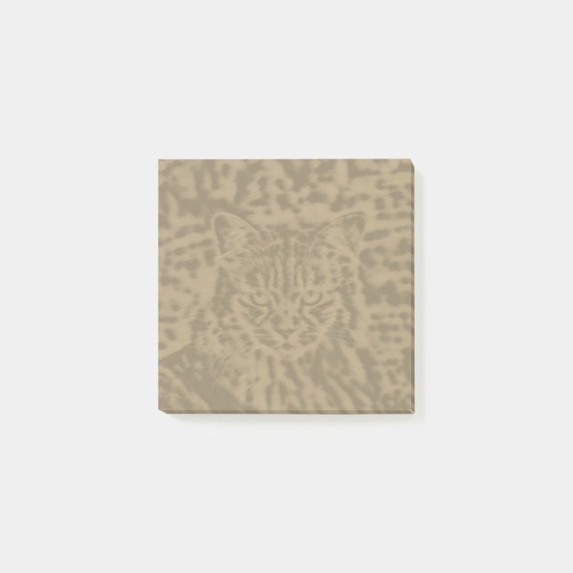 Katzen-Leopardendruck 3 x 3 Post-it Klebezettel (Vorderseite)